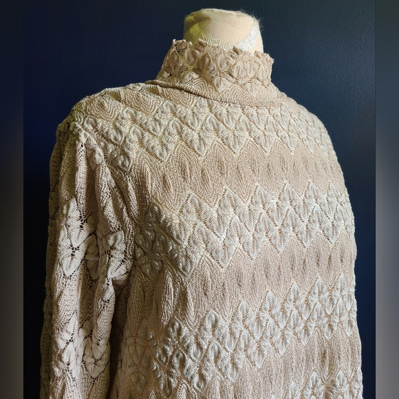 FREE PEOPLE Beige Simone Crochet Lace Shift Mini Dress Large - Picture 4 of 12